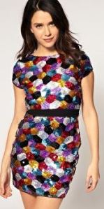 lipsy sequin dress christmas party dress multi coloured sequin asos 