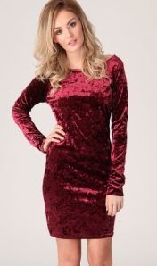 miss guided wine coloured velvet bodycon long sleeve dress party dresses christmas